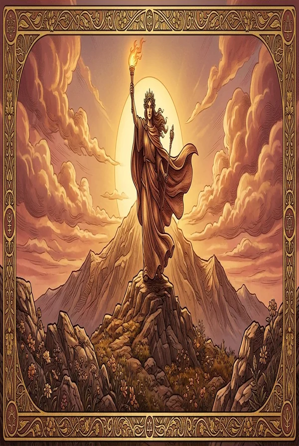 Crown and sword on a cosmic backdrop representing Life Path 1 leadership traits